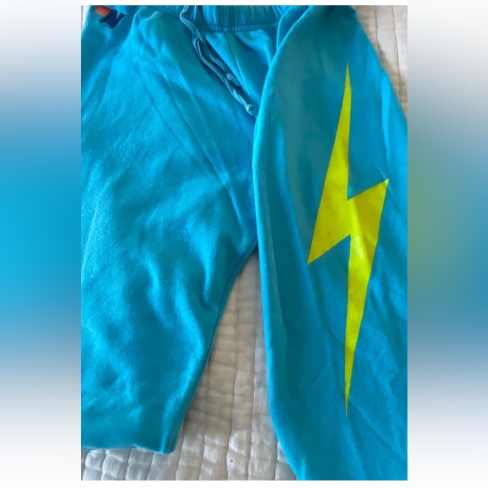 Aviator Nations Women’s Medium Sweatpants with lightning bolt